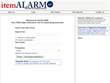 Tablet Screenshot of itemalarm.com